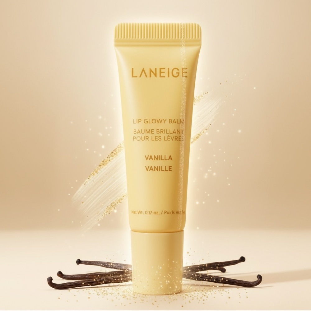 LANEIGE Lip Glowy Balm - Vanilla- travel size 0.17 FL OZ